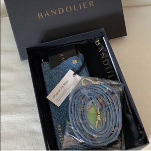 Bandolier NWT Crossbody Denim Case W/ Studded Strap